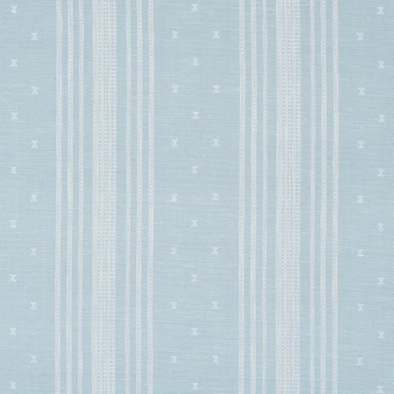 Schumacher 87250 Imara Stripe Sky fabric swatch