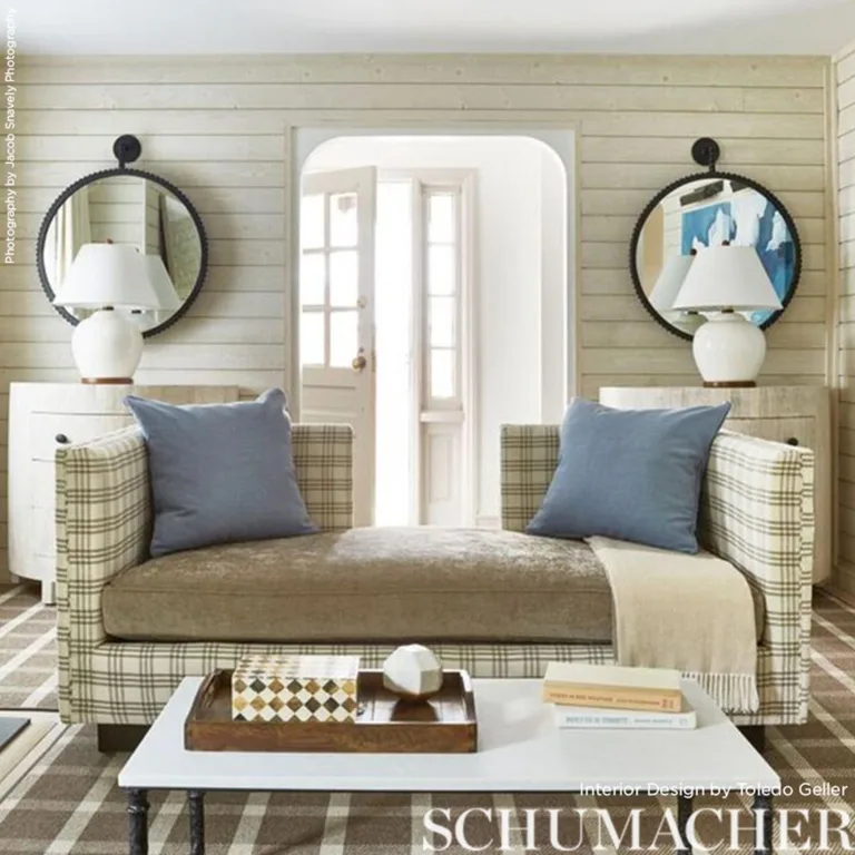Schumacher 69152 Imogen Linen fabric swatch