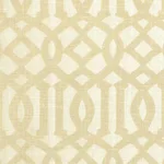 Schumacher 174412 Imperial Trellis Ii Sand / Ivory fabric swatch