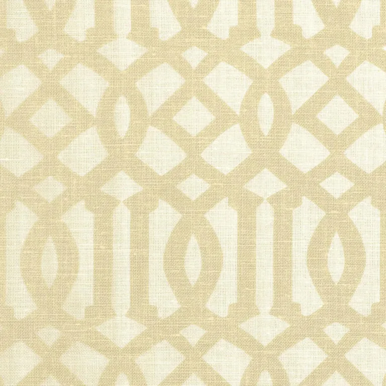 Schumacher 174412 Imperial Trellis Ii Sand / Ivory fabric swatch