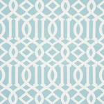 Schumacher 73161 Imperial Trellis Indoor/Outdoor Aqua fabric swatch