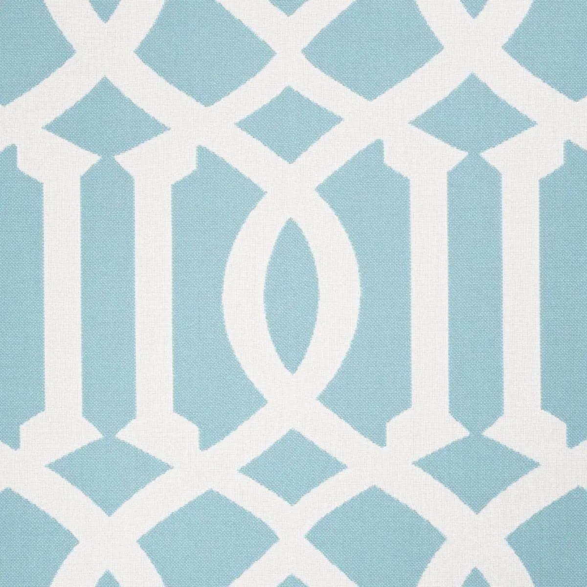 Schumacher 73161 Imperial Trellis Indoor/Outdoor Aqua fabric swatch