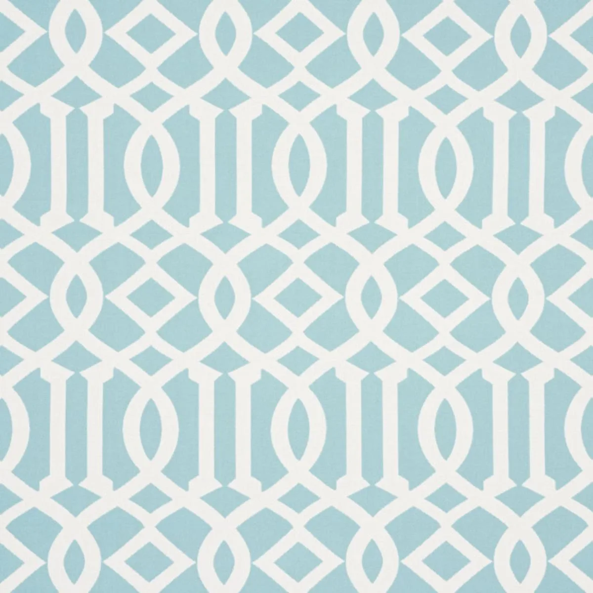 Schumacher 73161 Imperial Trellis Indoor/Outdoor Aqua fabric swatch