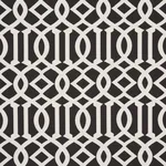 Schumacher 73162 Imperial Trellis Indoor/Outdoor Black fabric swatch