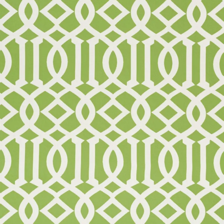 Schumacher 73160 Imperial Trellis Indoor/Outdoor Leaf fabric swatch