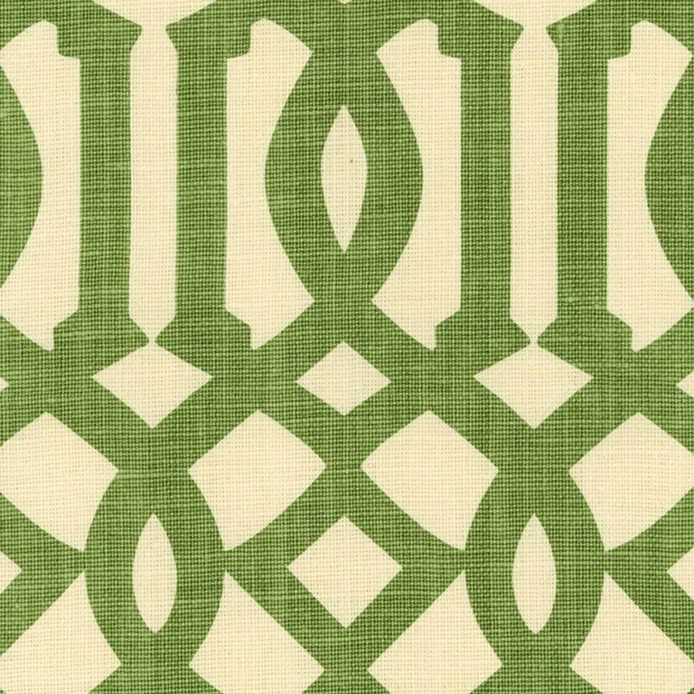 Schumacher 2643763 Imperial Trellis Treillage/Ivory fabric swatch