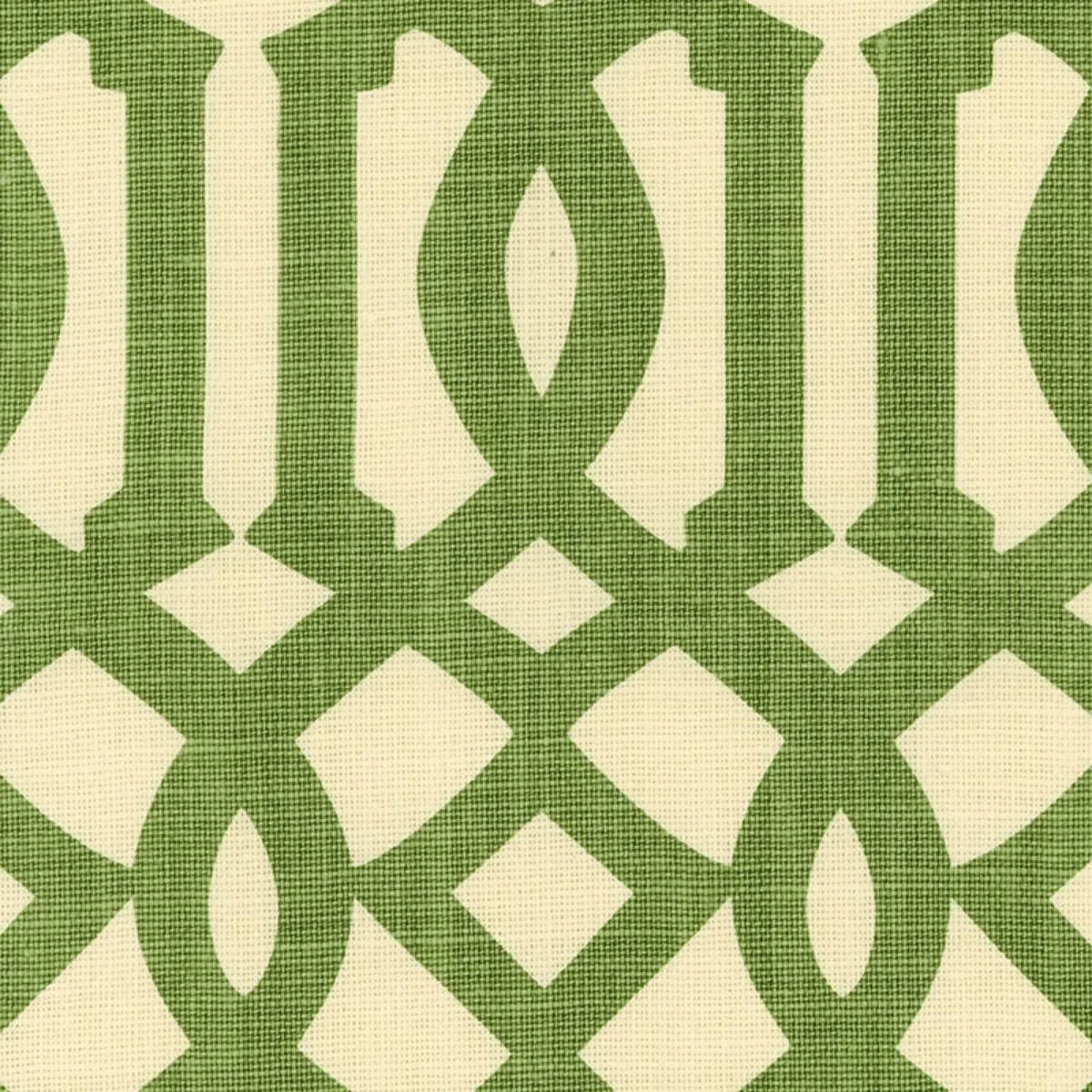 Schumacher 2643763 Imperial Trellis Treillage/Ivory fabric swatch