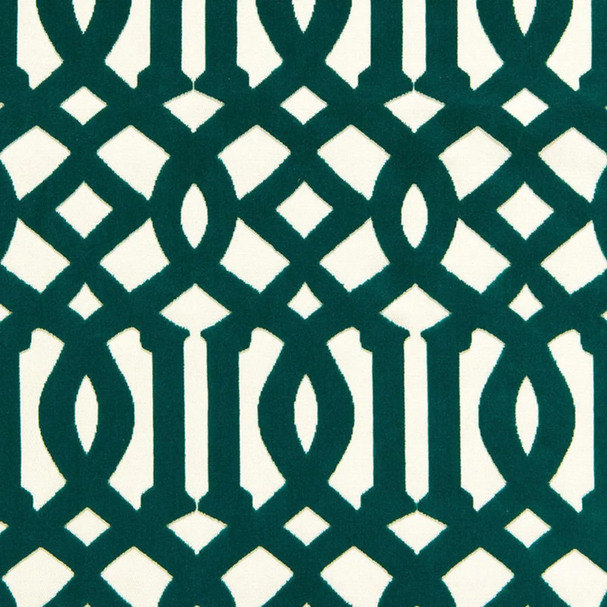 65590 Imperial Trellis Velvet Peacock Fabric