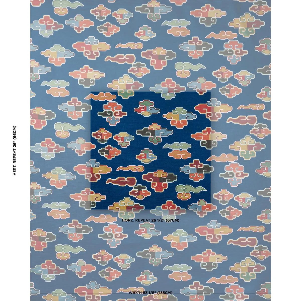 Schumacher 182802 In Dreams Velvet Midnight fabric swatch