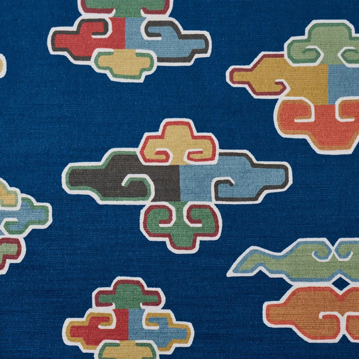Schumacher 182802 In Dreams Velvet Midnight fabric swatch