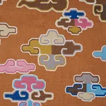 Schumacher 182800 In Dreams Velvet Persimmon fabric swatch