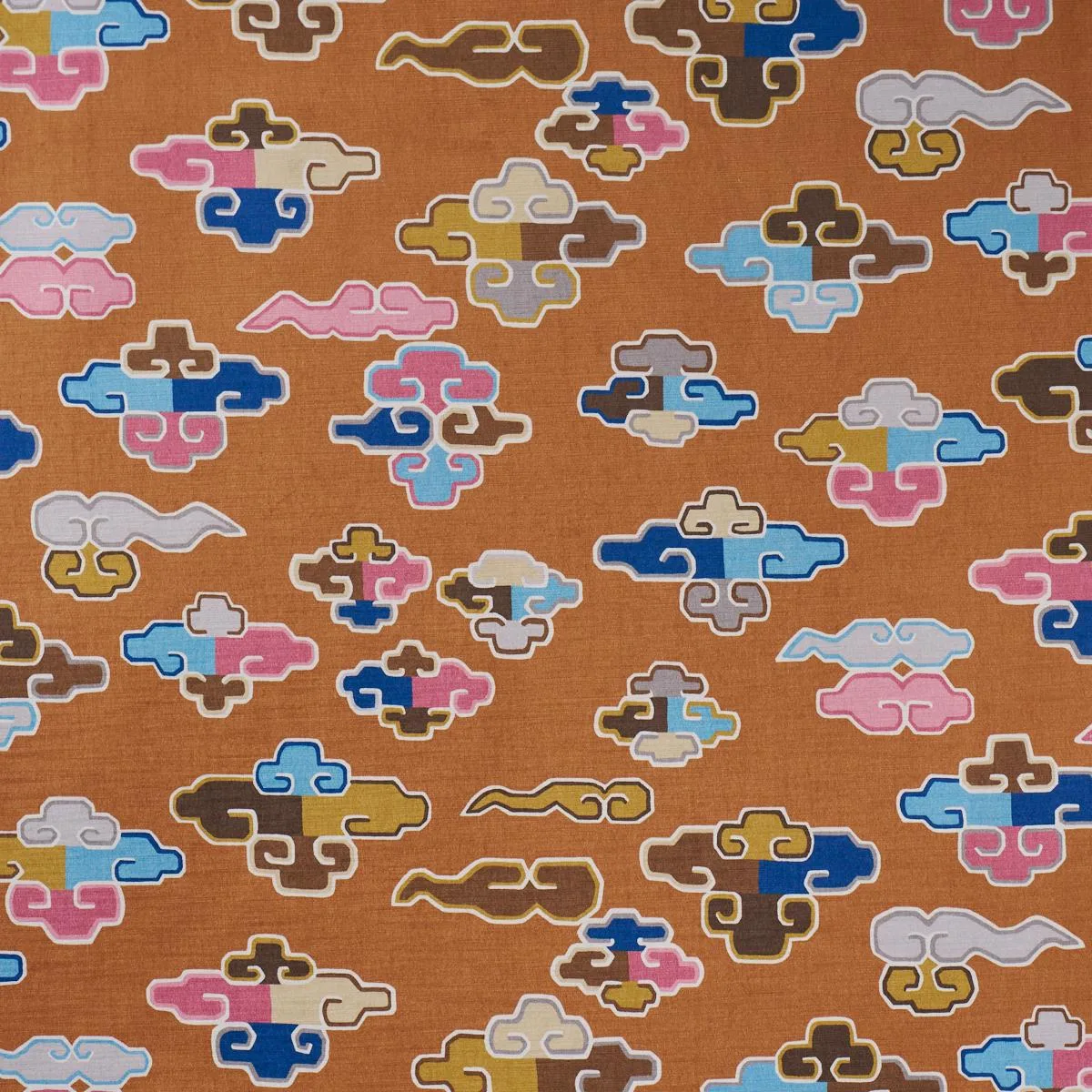 Schumacher 182800 In Dreams Velvet Persimmon fabric swatch