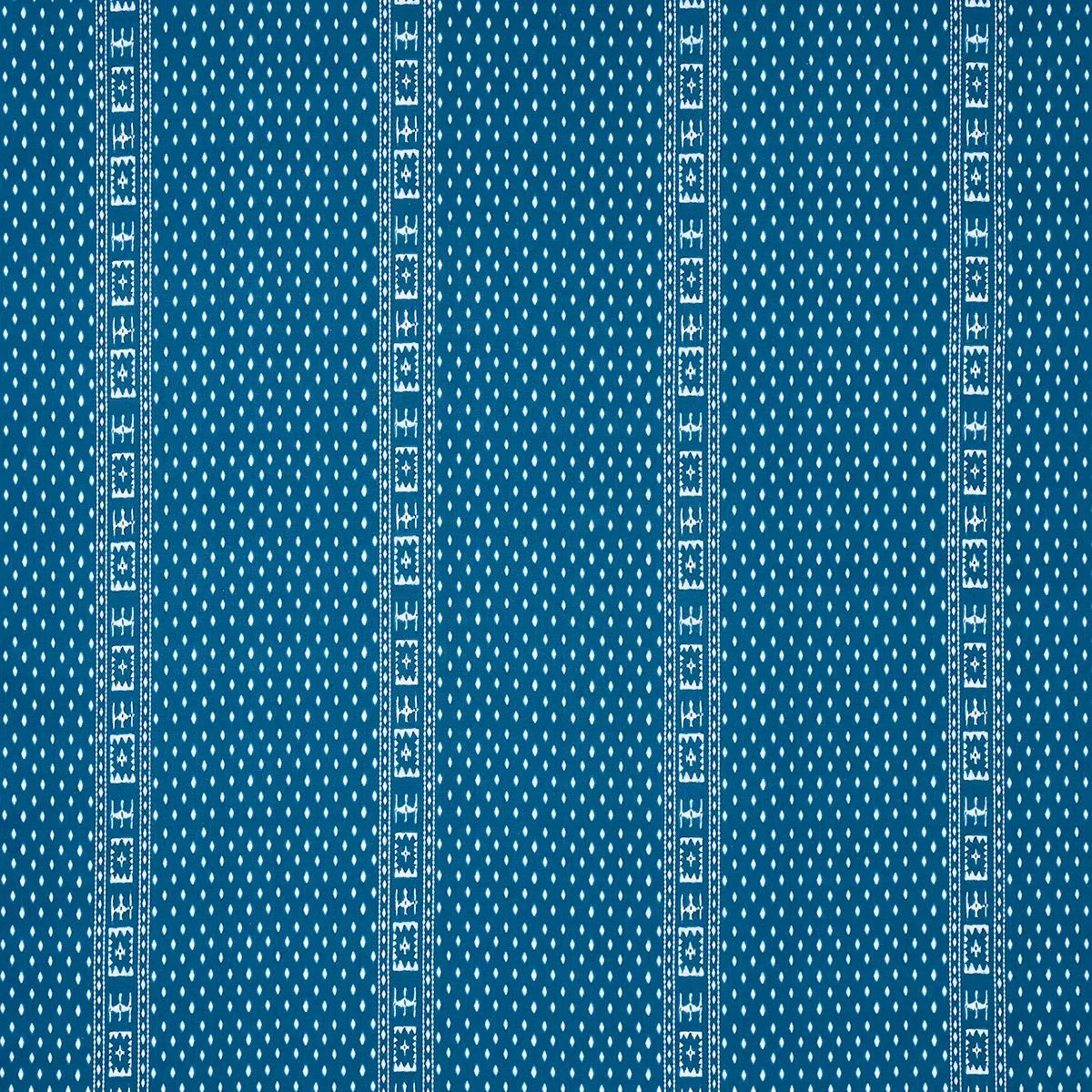 Schumacher 180490 Indah Batik Indigo fabric swatch
