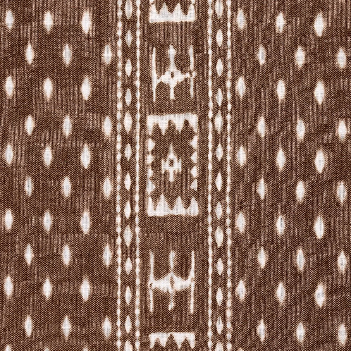 Schumacher 180491 Indah Batik Sepia fabric swatch