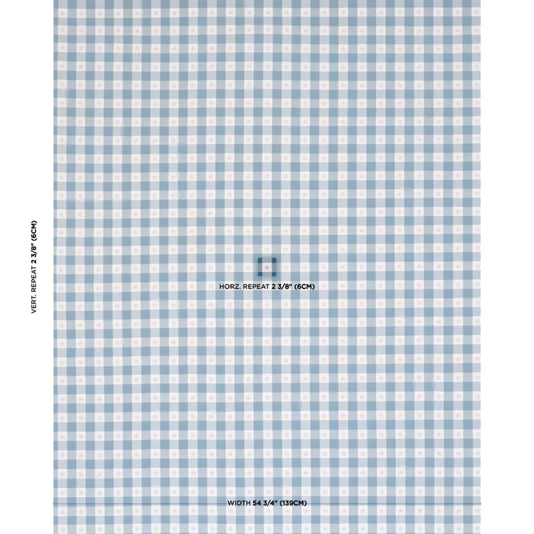 Schumacher 87571 Independence Plaid Blue fabric swatch