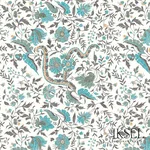 Schumacher RF306CR53 Indienne Turquoise fabric swatch