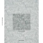 Schumacher 183010 Indigo Garden Mineral fabric swatch