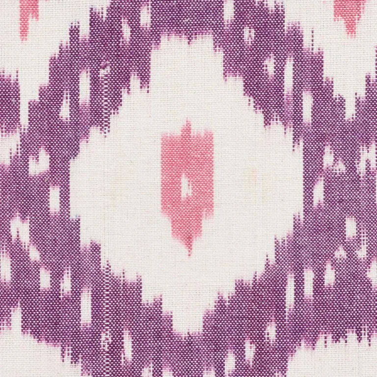 Schumacher 178072 Indio Ikat Purple fabric swatch