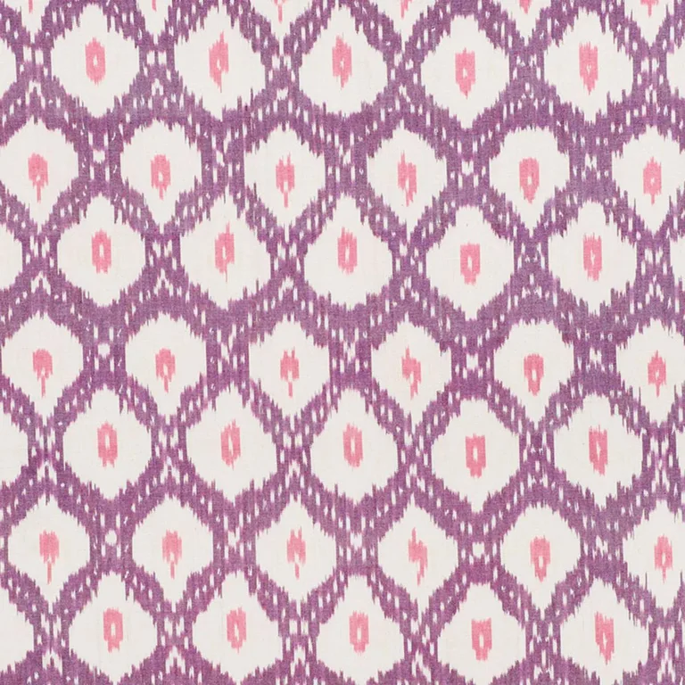 Schumacher 178072 Indio Ikat Purple fabric swatch