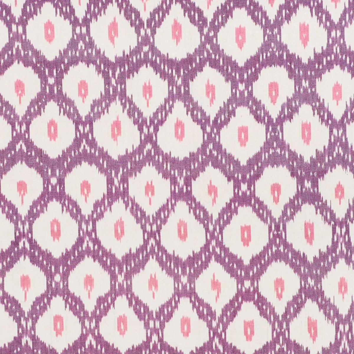 Schumacher 178072 Indio Ikat Purple fabric swatch