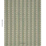 Schumacher 181751 Ines Paisley Mineral & Teal fabric swatch