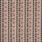 Schumacher 181750 Ines Paisley Rouge & Noir fabric swatch