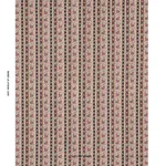 Schumacher 181750 Ines Paisley Rouge & Noir fabric swatch