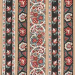 Schumacher 181750 Ines Paisley Rouge & Noir fabric swatch