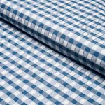 Schumacher 3453004 Ingrid Silk Check Blue fabric swatch