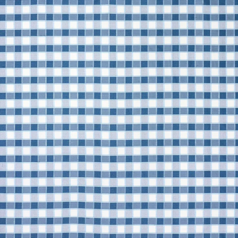 Schumacher 3453004 Ingrid Silk Check Blue fabric swatch