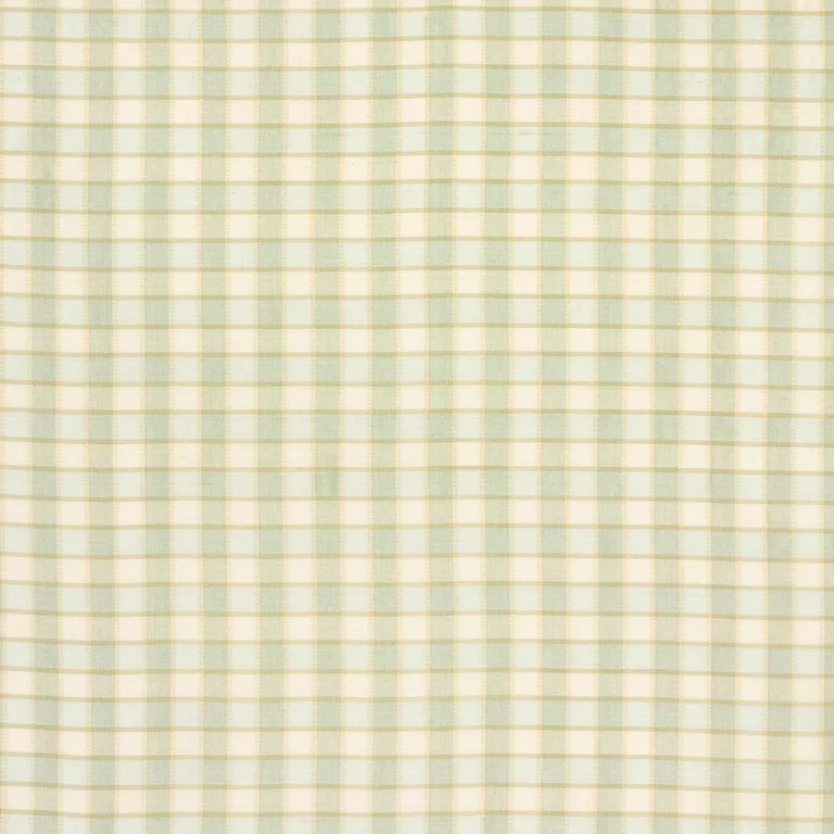 Schumacher 3453003 Ingrid Silk Check Seaspray fabric swatch