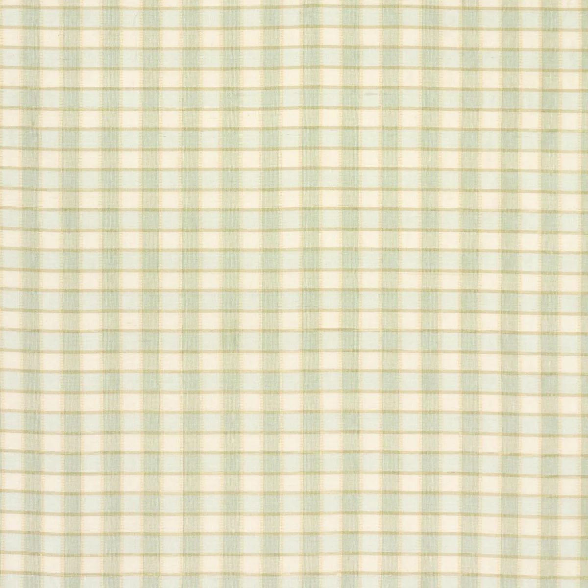 Schumacher 3453003 Ingrid Silk Check Seaspray fabric swatch