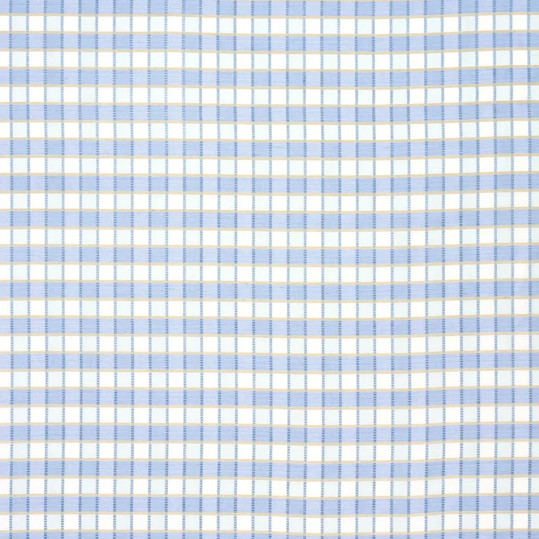 Schumacher 3453005 Ingrid Silk Check Sky fabric swatch