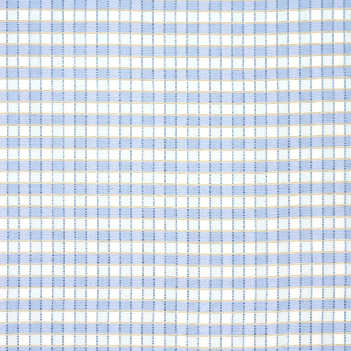 Schumacher 3453005 Ingrid Silk Check Sky fabric swatch