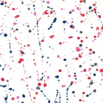Schumacher 179710 Ink Splash Red & Blue fabric swatch