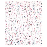 Schumacher 179710 Ink Splash Red & Blue fabric swatch