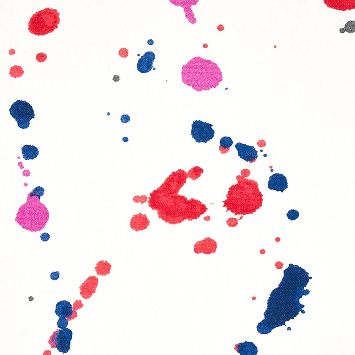 Schumacher 179710 Ink Splash Red & Blue fabric swatch