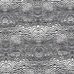Schumacher 181052 Ink Wave Print Indoor/Outdoor Black fabric swatch