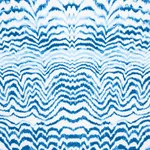 Schumacher 181050 Ink Wave Print Indoor/Outdoor Indigo fabric swatch