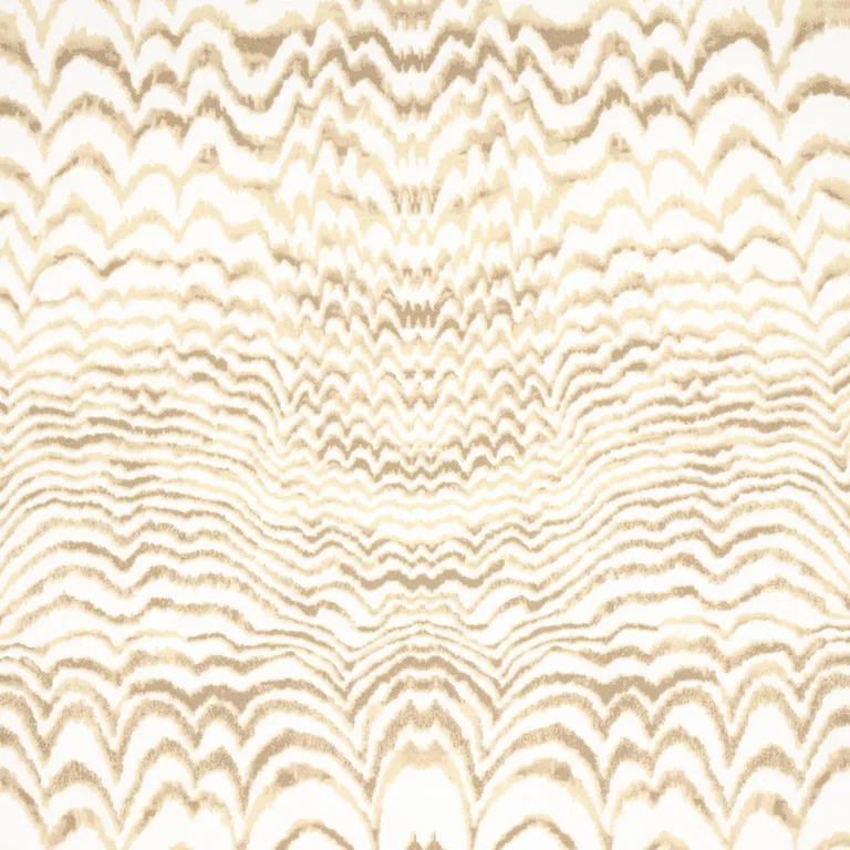 Schumacher 181051 Ink Wave Print Indoor/Outdoor Natural fabric swatch