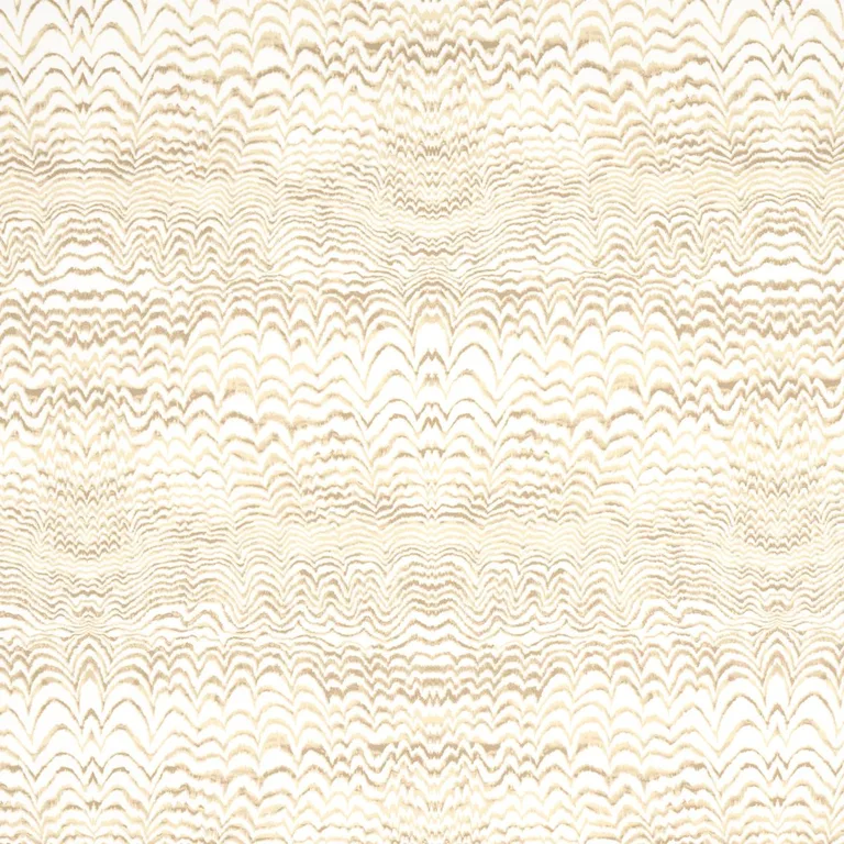 Schumacher 181051 Ink Wave Print Indoor/Outdoor Natural fabric swatch
