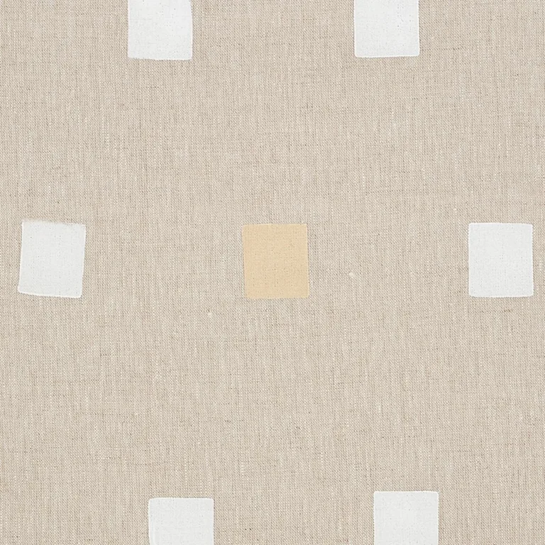 Schumacher 179920 Inkwell Hand Block Print Natural fabric swatch