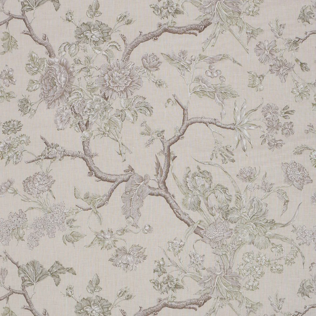 Schumacher 182832 Inverness Garden Ivory fabric swatch