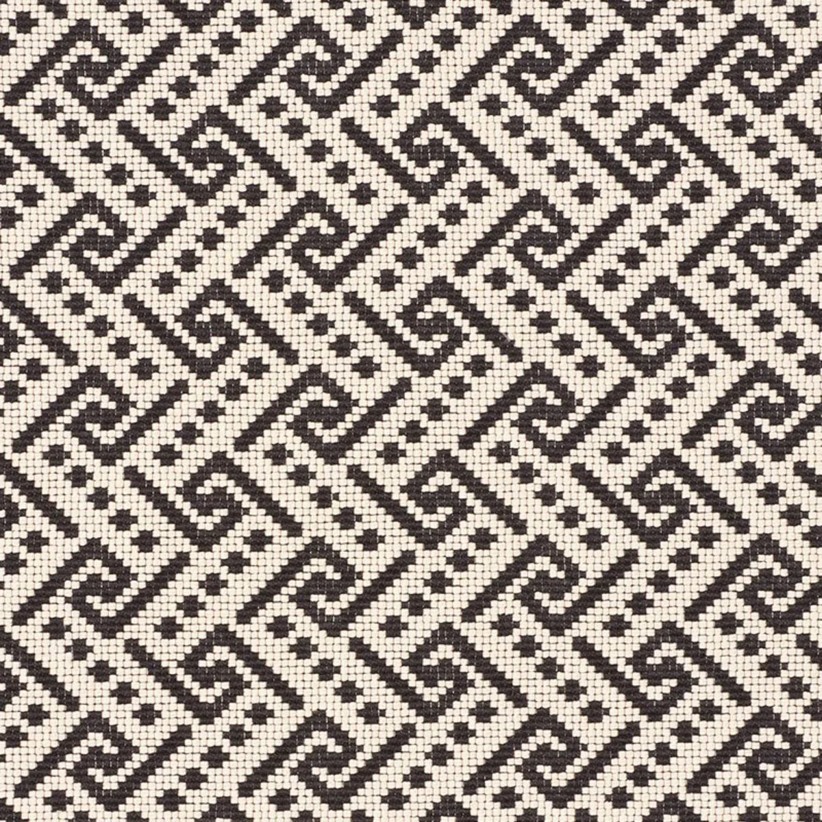 Schumacher 77122 Ionic Weave Black fabric swatch