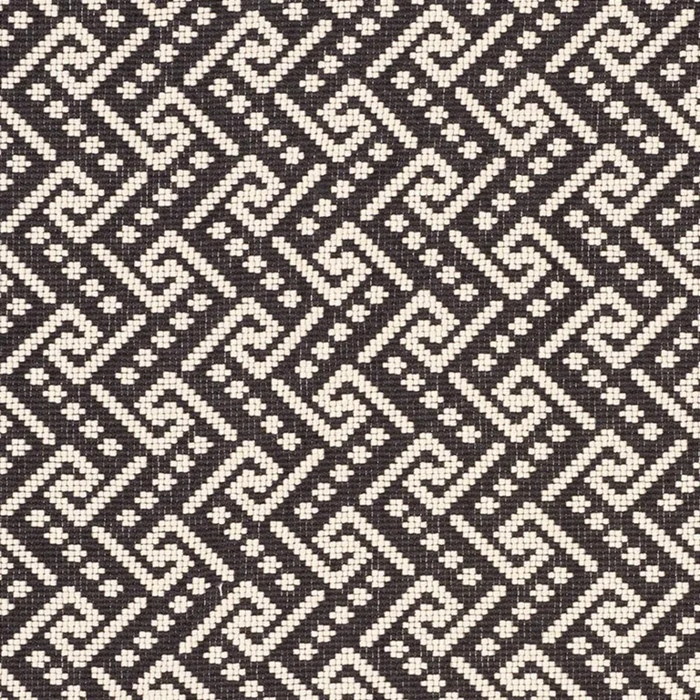 Schumacher 77122 Ionic Weave Black fabric swatch