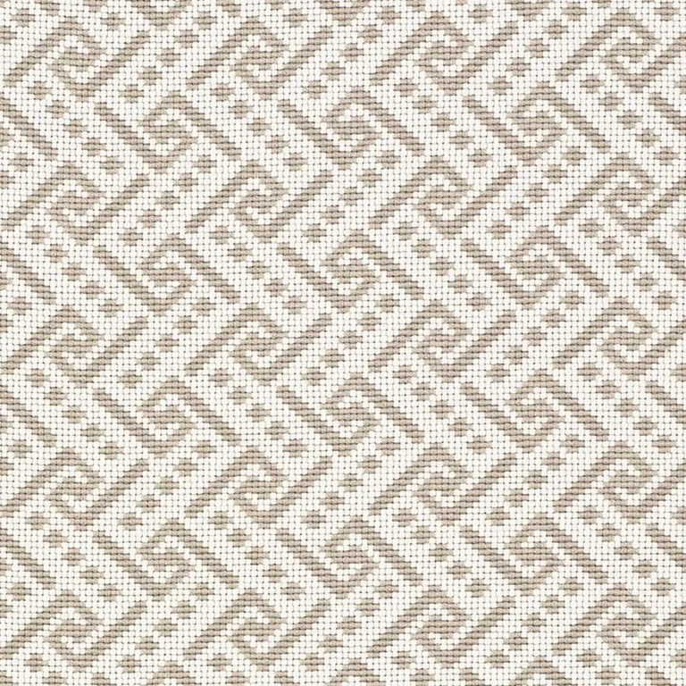 Schumacher 77121 Ionic Weave Dune fabric swatch