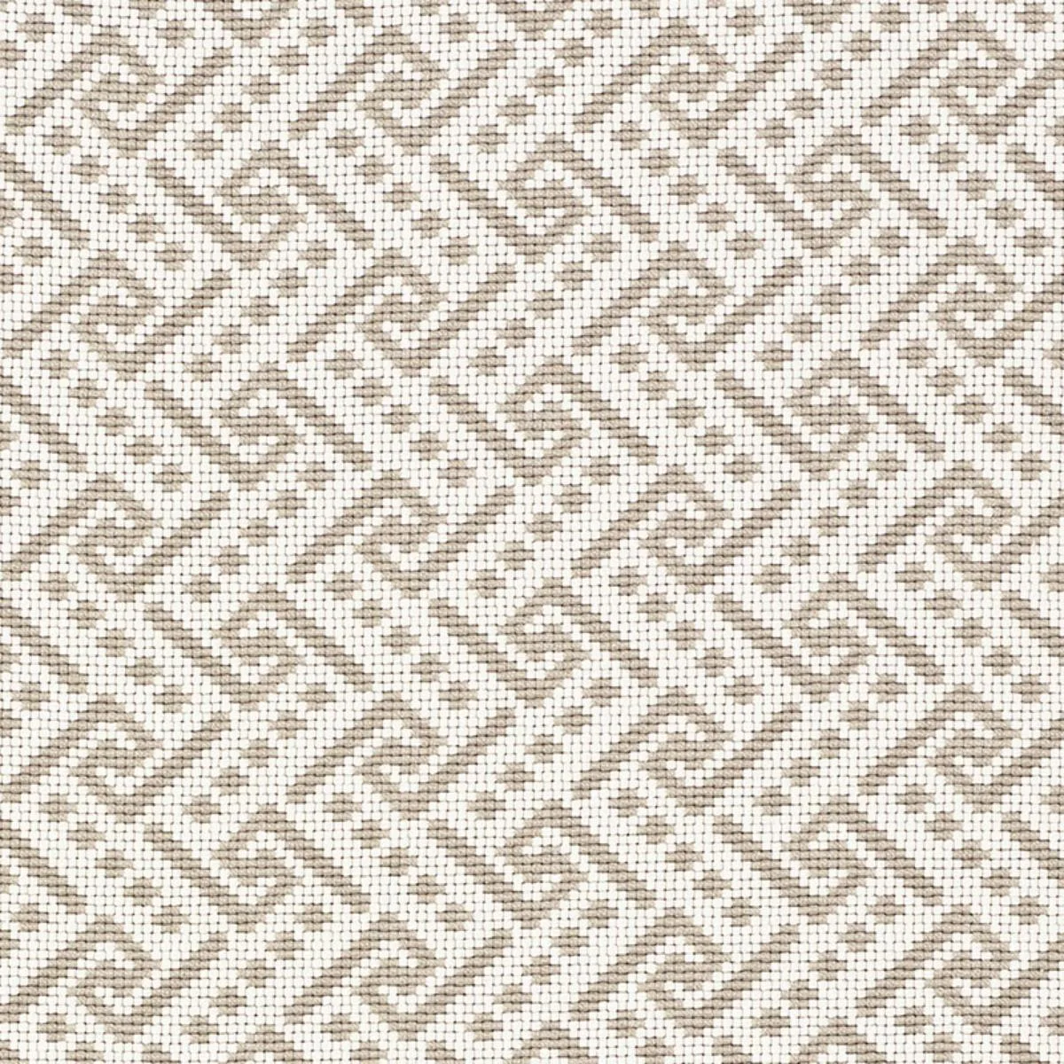 Schumacher 77121 Ionic Weave Dune fabric swatch