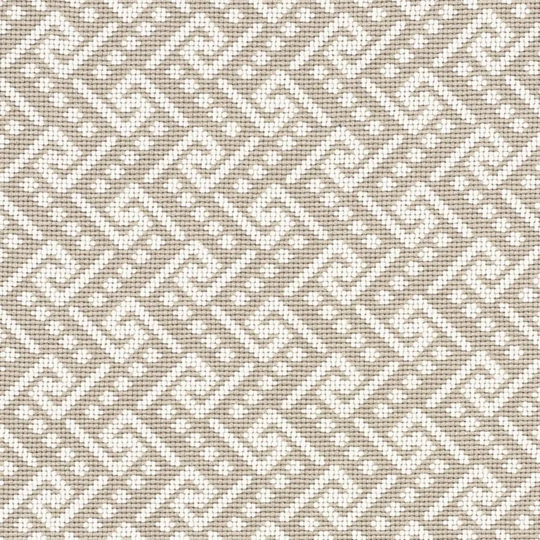 Schumacher 77121 Ionic Weave Dune fabric swatch
