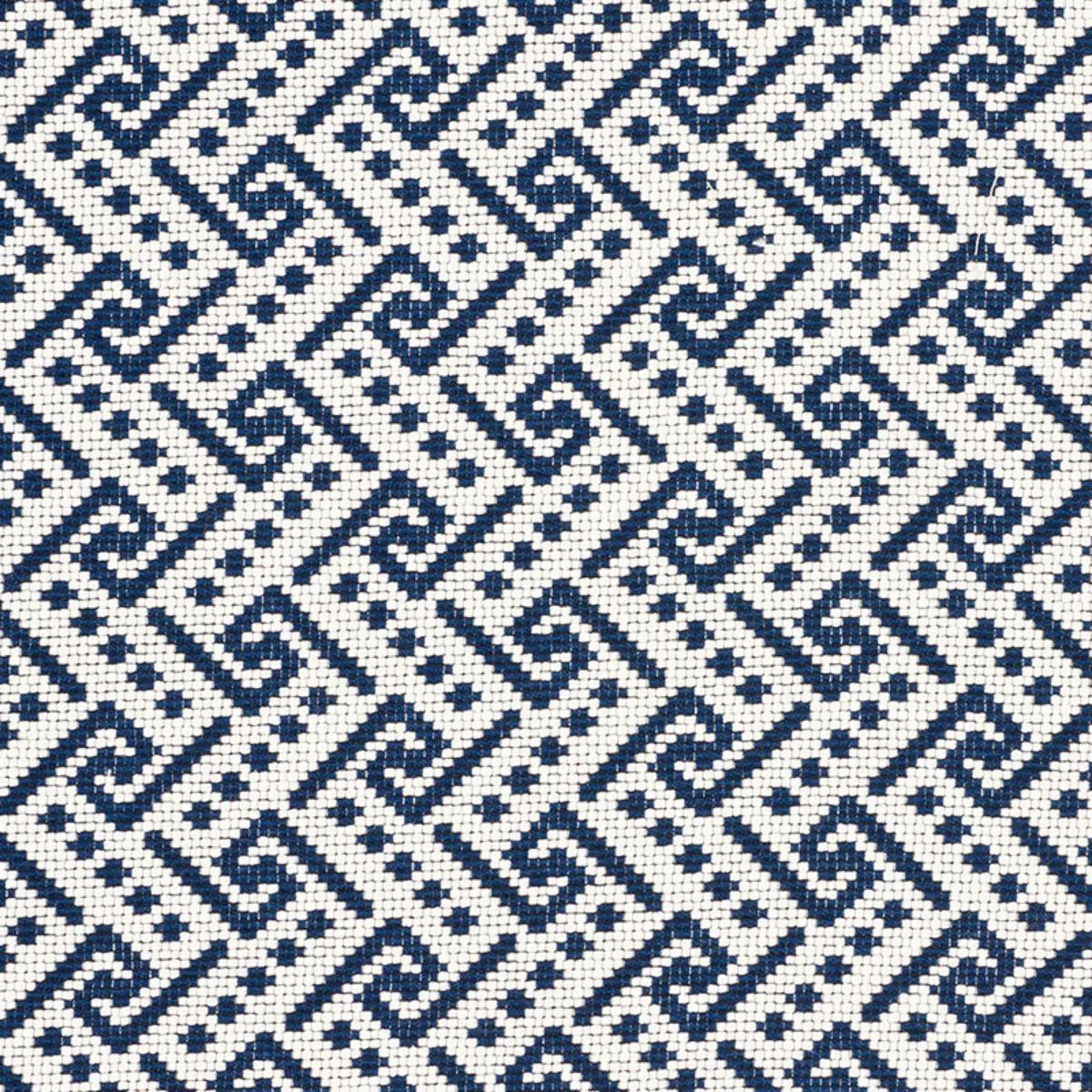 Schumacher 77120 Ionic Weave Pacific fabric swatch