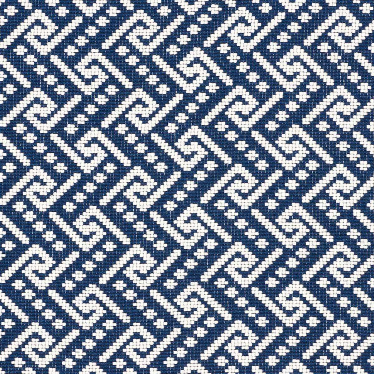 Schumacher 77120 Ionic Weave Pacific fabric swatch